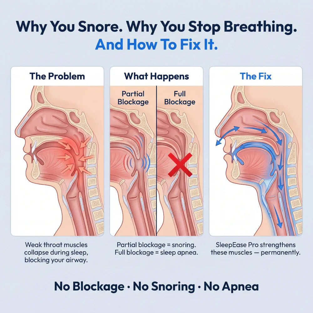 How snoring and sleep apnea happen and how Somnara fixes it